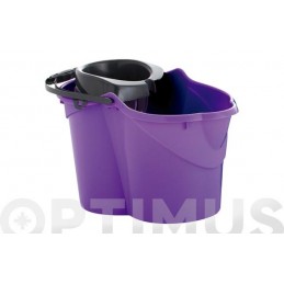 CUBO CON ESCURRIDOR 15 L LILA