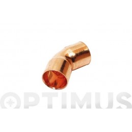 CURVA COBRE 45 H-H  15 MM 5...