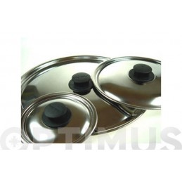 TAPA ACERO INOX POMO BAQUELITA